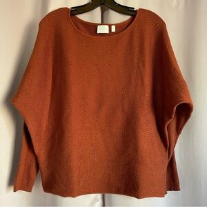 Cyrus Women's Warm Terracotta Crew Neck Sweater